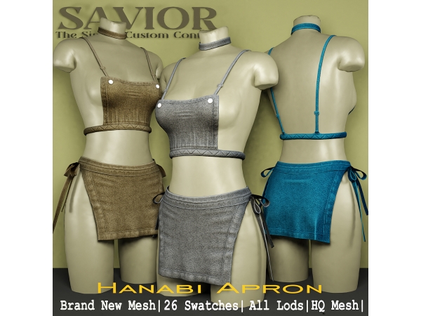 Alpha Hanabi Naya Apron (Outfit) by Savior TS4 - The Sims 4 Custom Content