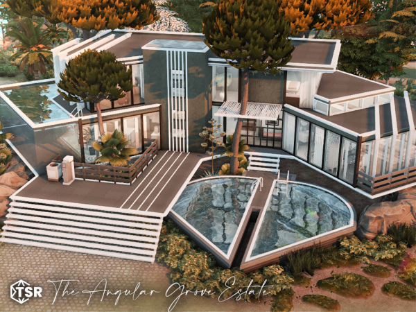 Maxis Match The Angular Grove Estate l noCC by simzmora - The Sims 4 Custom Content