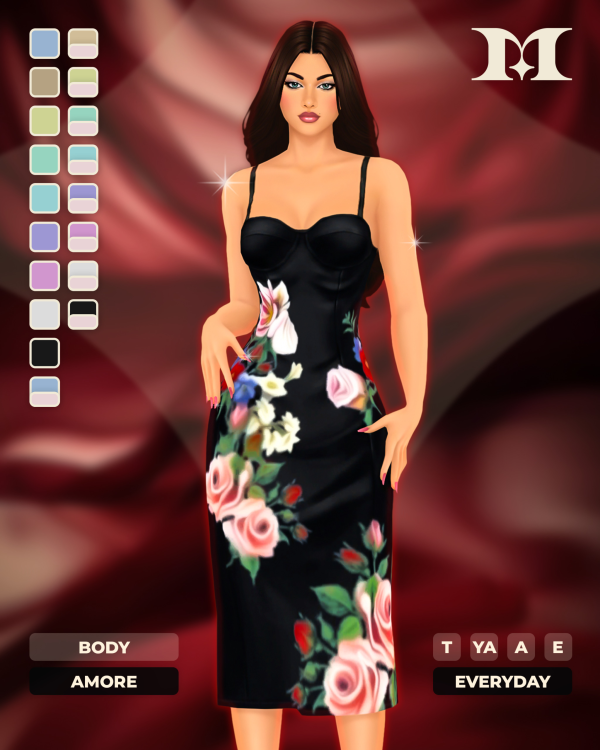 Maxis Match Amore Dress by simsfinds - The Sims 4 Custom Content