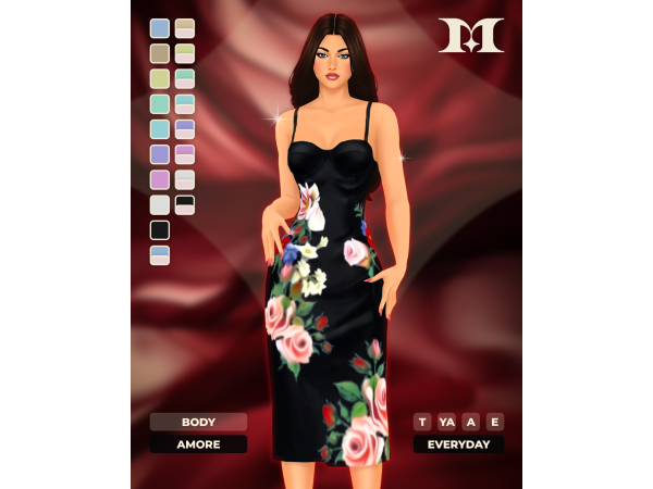 Maxis Match Amore Dress by milliancc - The Sims 4 Custom Content