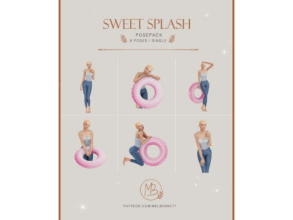 Mix Sweet Splash Acc and Posepack - The Sims 4 Custom Content