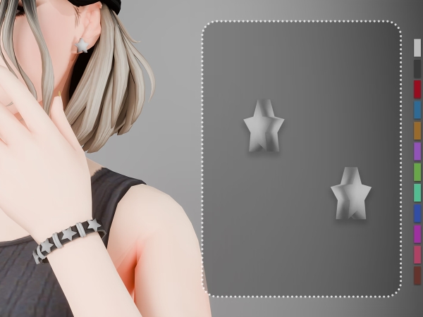 Alpha Kalani Star Earrings - The Sims 4 Custom Content