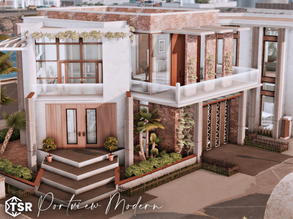 Maxis Match Portview Modern l noCC - The Sims 4 Custom Content