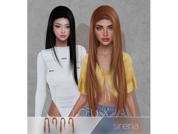 Alpha DOUX Sirena Hair - The Sims 4 Custom Content
