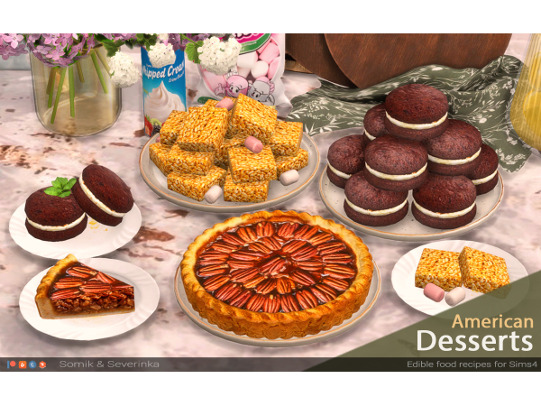 Alpha American Desserts Set 2 by Somik_Severinka - The Sims 4 Custom Content