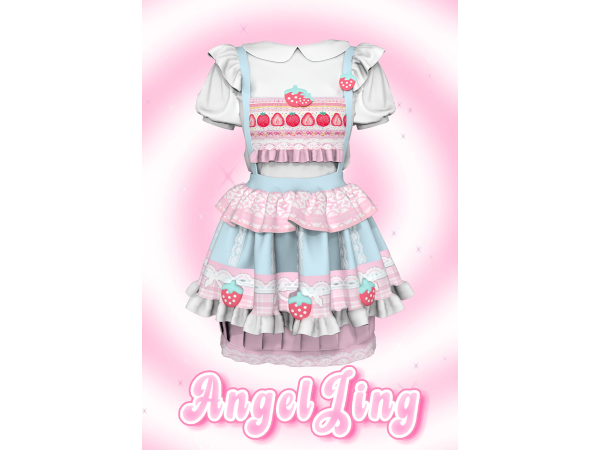 Mix AngelJing cupcake dress by angeljing - The Sims 4 Custom Content