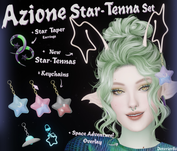 Mix Azione Star Tenna Set by simsfinds - The Sims 4 Custom Content