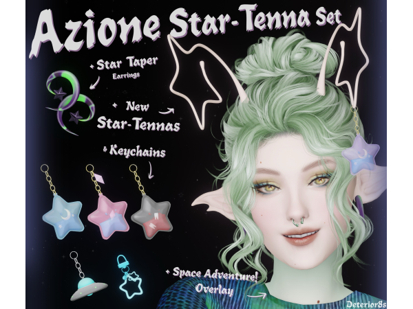 Mix Azione Star Tenna Set by EirwynAdvets - The Sims 4 Custom Content