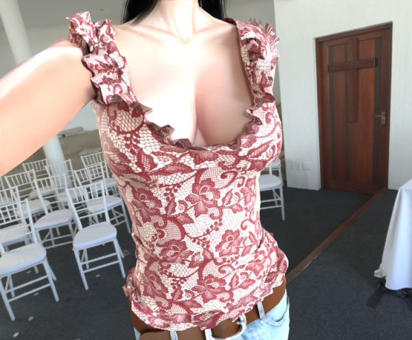 Alpha MAREN TOP by simsfinds - The Sims 4 Custom Content