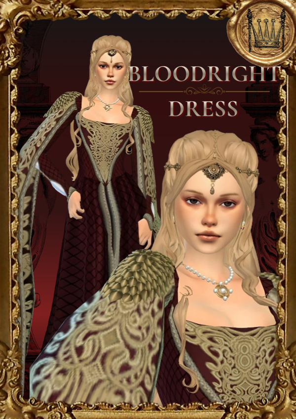 Maxis Match [Simstoricalish] Bloodright Dress by simsfinds - The Sims 4 Custom Content