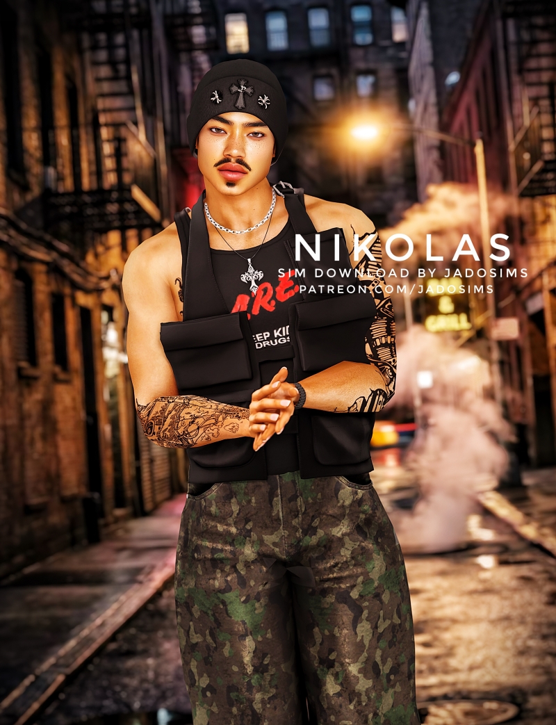 Alpha Nikolas (Sim Download) by shopwithflynnn - The Sims 4 Custom Content