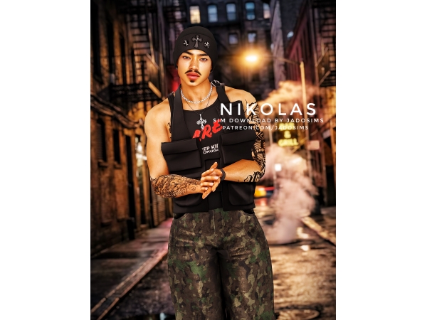 Alpha Nikolas (Sim Download) - The Sims 4 Custom Content