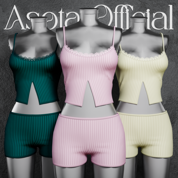 Alpha [ASOTA OFFICIAL] Ibby Sleepwear by asotaofficial - The Sims 4 Custom Content