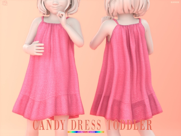 Mix Summer Candy Dress Toddler sims4 by bluerose-sims - The Sims 4 Custom Content