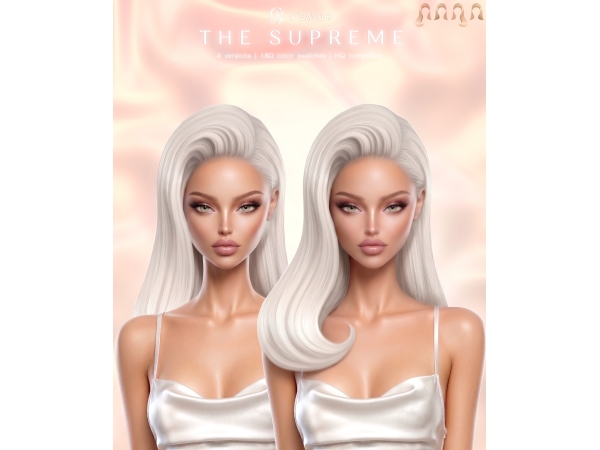 Alpha The Supreme Hairstyle - The Sims 4 Custom Content