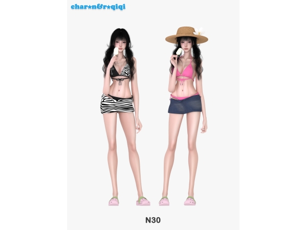 Mix [charonroqiqi]N30_top - The Sims 4 Custom Content