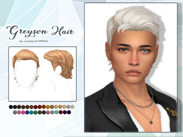 Maxis Match Greyson Hair by Lewbertsn00tles - The Sims 4 Custom Content