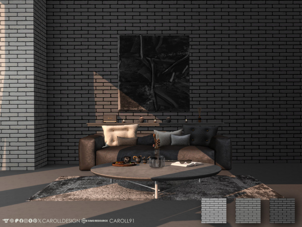 Alpha Mattoni Wall - The Sims 4 Custom Content
