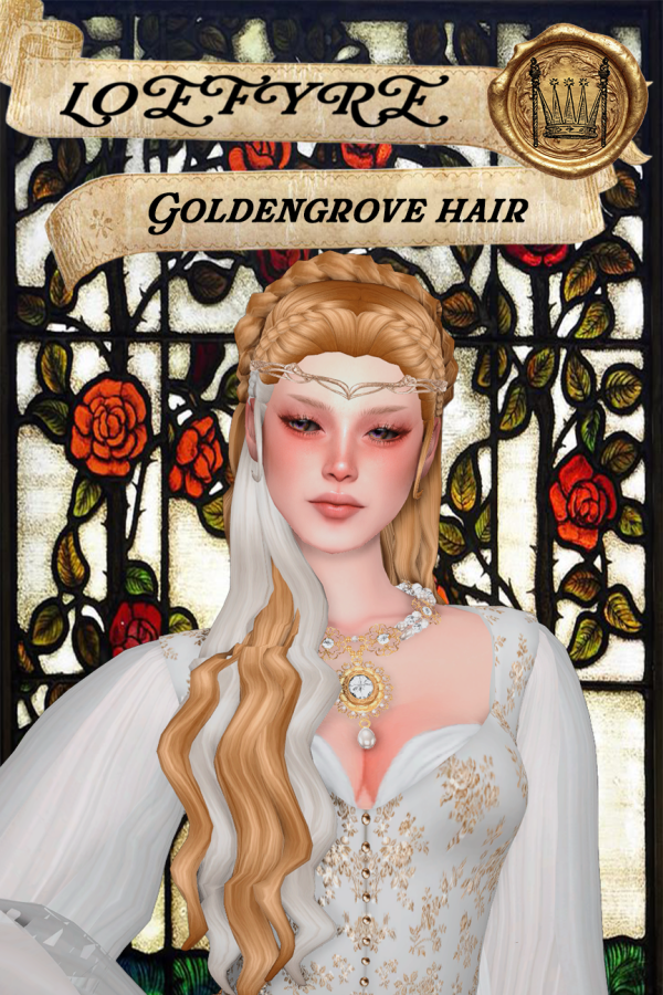 Maxis Match Goldengrove hair by simsfinds - The Sims 4 Custom Content