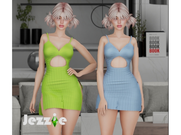 Alpha JEZZIETS4 Maxi Dress - The Sims 4 Custom Content