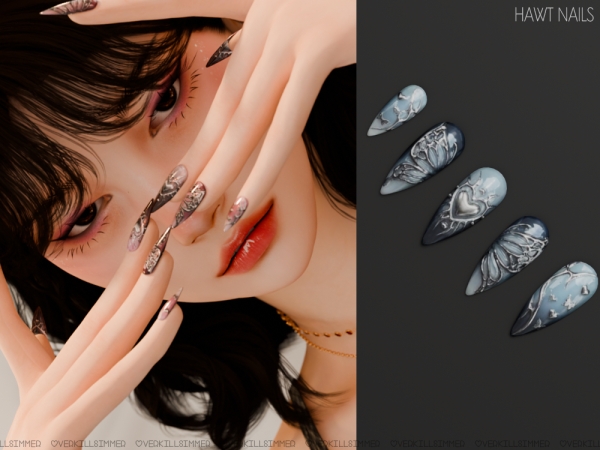 Alpha Hawt nails - The Sims 4 Custom Content