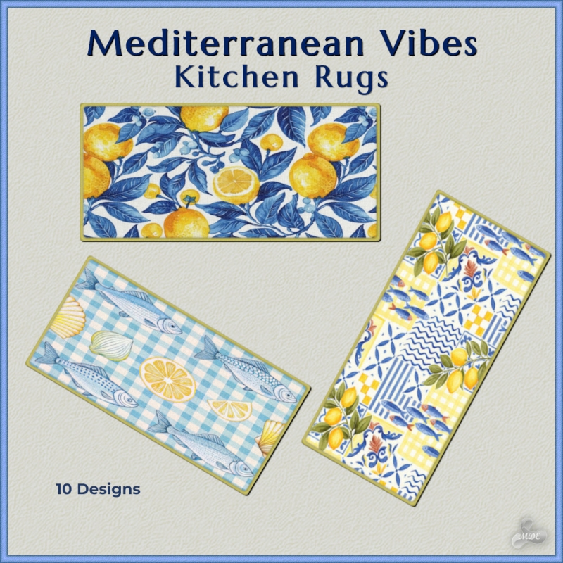 Maxis Match Mediterranean Vibes Kitchen Rugs by mde - The Sims 4 Custom Content