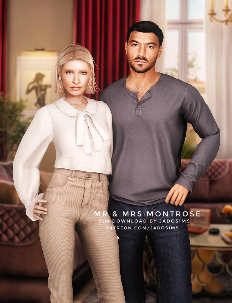 Alpha Mr Mrs Montrose (Sim Download) by shopwithflynnn - The Sims 4 Custom Content
