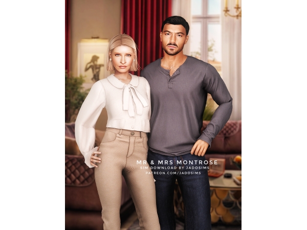 Alpha Mr Mrs Montrose (Sim Download) - The Sims 4 Custom Content