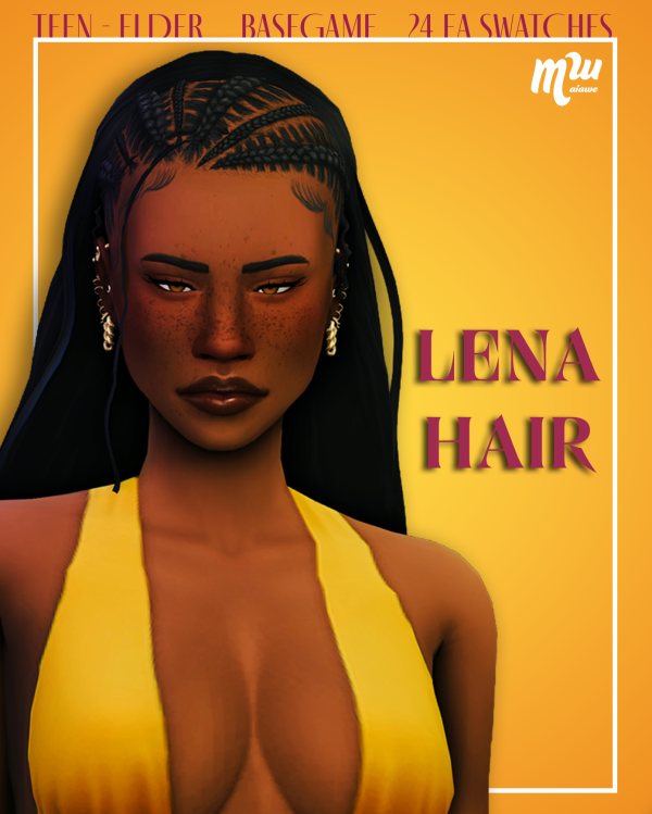 Maxis Match Lena Hair by simsfinds - The Sims 4 Custom Content
