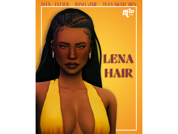 Maxis Match Lena Hair by Maiawesims - The Sims 4 Custom Content