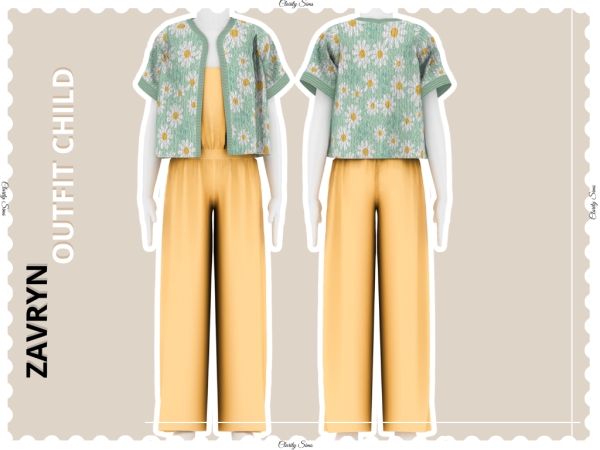 Alpha Zavryn Outfit Child - The Sims 4 Custom Content