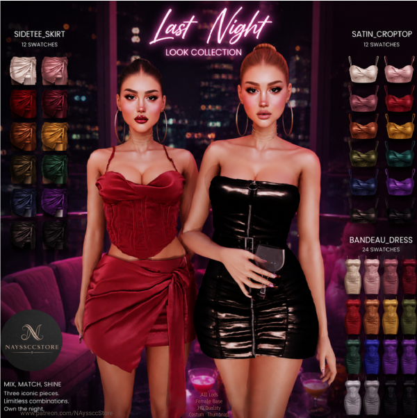 Alpha Last Night Look Collection by simsfinds - The Sims 4 Custom Content