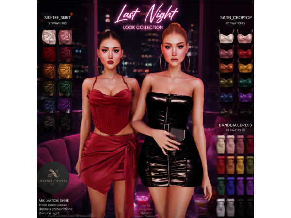 Alpha Last Night Look Collection by NAyssccStore - The Sims 4 Custom Content