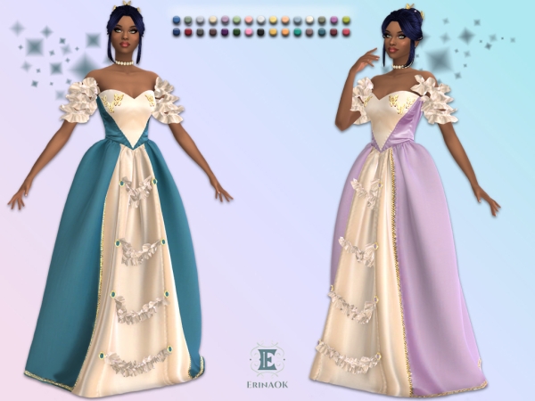 Mix ErinAOK Magic Sims Women's Phia Gown 081626 - The Sims 4 Custom Content