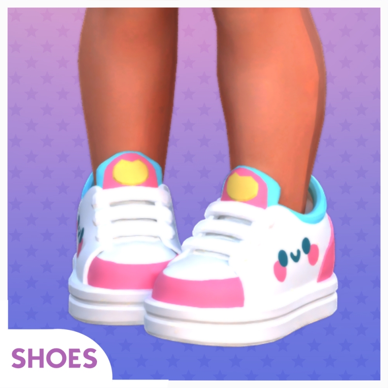 Maxis Match Cute Chibi Sneakers (Infants Toddlers) by lunoluma - The Sims 4 Custom Content