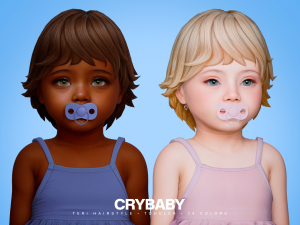 Maxis Match CRYBABY Teri Hairstyle I Toddler (aharris00britney) - The Sims 4 Custom Content