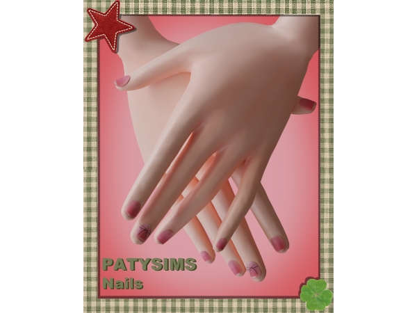 Alpha Cute and delicate heart nails - The Sims 4 Custom Content