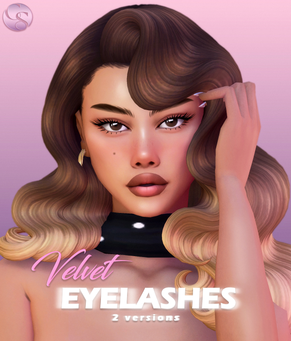 Maxis Match CAMUFLAJE Velvet 3D Eyelashes by simsfinds - The Sims 4 Custom Content