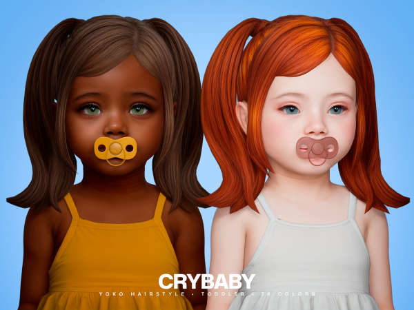 Maxis Match CRYBABY Yoko Hairstyle I Toddler (aharris00britney) - The Sims 4 Custom Content