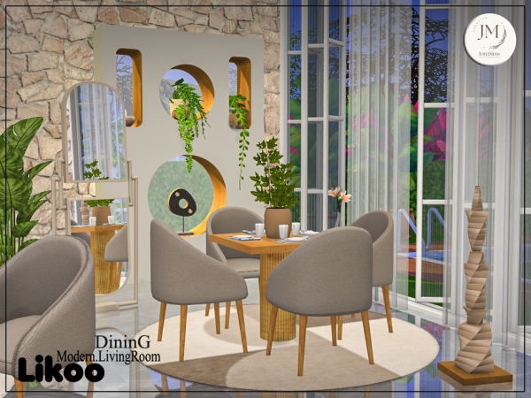 Mix Likoo dining room - The Sims 4 Custom Content