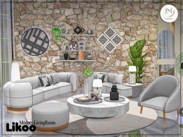 Mix Likoo living room - The Sims 4 Custom Content