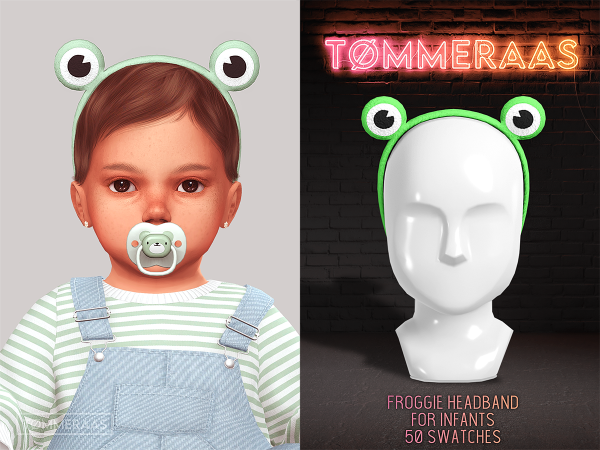 Alpha TØMMERAAS Froggie Headband for Infants - The Sims 4 Custom Content