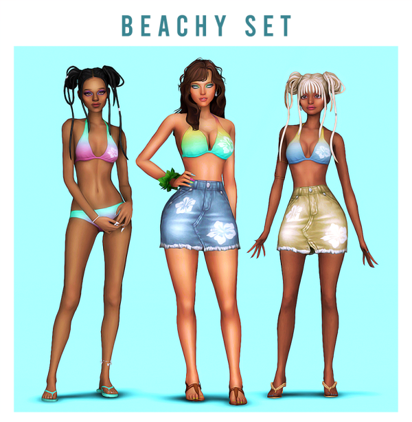 Maxis Match Beachy Set by simsfinds - The Sims 4 Custom Content