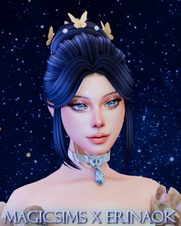 Maxis Match Phia hair Magicsims x ErinAOK by simsfinds - The Sims 4 Custom Content