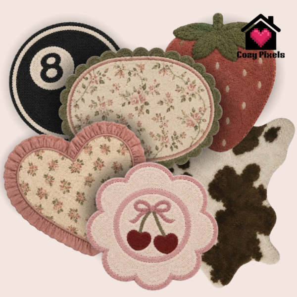 Alpha Rug Parade by simsfinds - The Sims 4 Custom Content