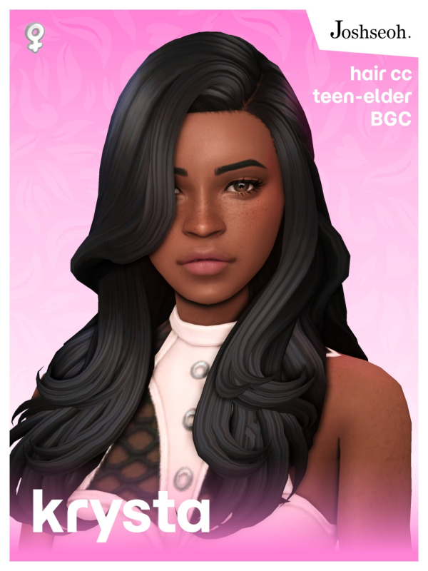 Maxis Match Krysta Hair by simsfinds - The Sims 4 Custom Content