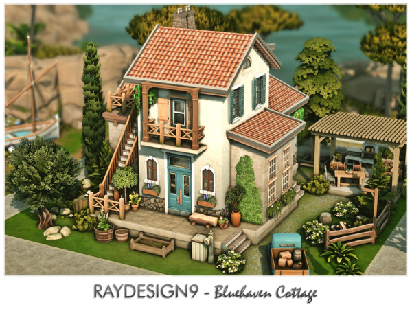 Maxis Match Bluehaven Cottage by RayDesign9 - The Sims 4 Custom Content
