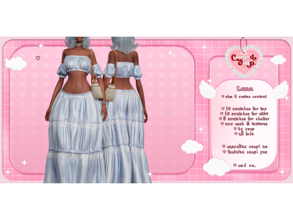 Alpha cuupid corp luna outfit - The Sims 4 Custom Content