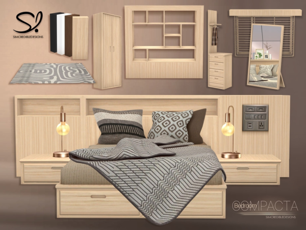 Alpha Compacta Bedroom - The Sims 4 Custom Content