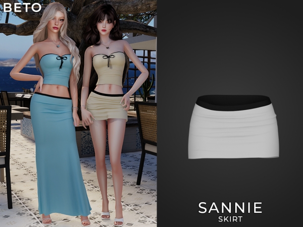Alpha Sannie (Skirt) by Beto_ae0 - The Sims 4 Custom Content